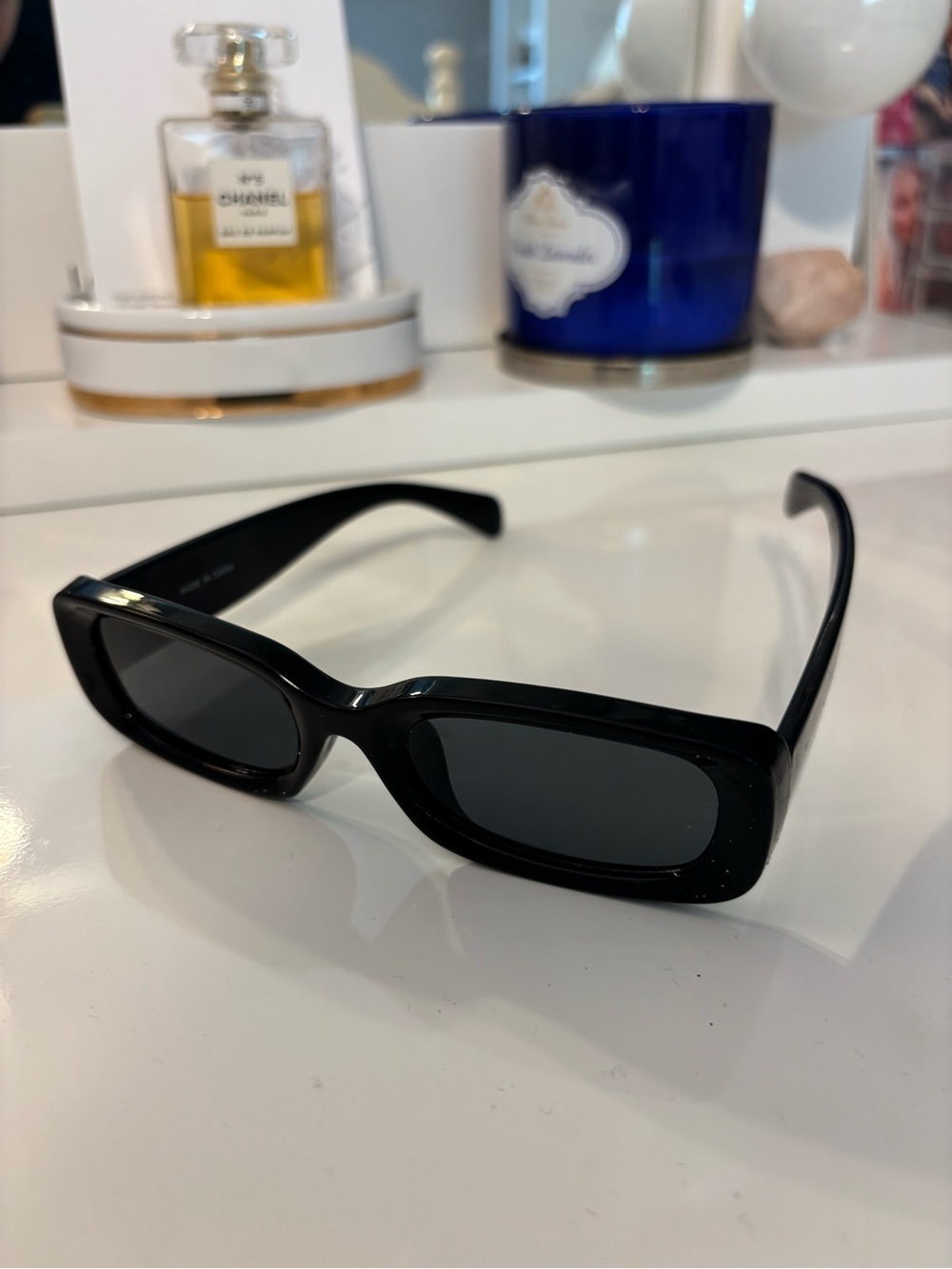 Black Rectangle Sunglasses for Women